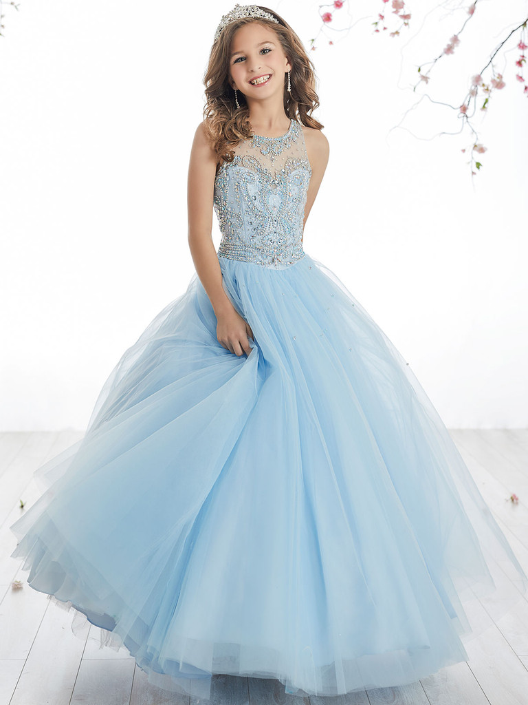 Buy Powder Blue Embrodired Gown For Women Online
